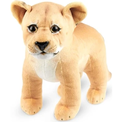 Image of BRUBAKER Lioness Cuddly Toy 30 cm Soft Baby Plush Big Cat Standing Kids Brown