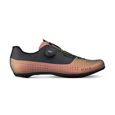 Image of Fizik R4 Tempo Overcurve Clip in Cycling Shoes, Iridescent/Copper, Size 48 EU