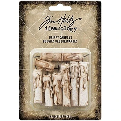 Image of Tim Holtz 2021 Halloween Idea Ology, Drippy Candles,94172, silver