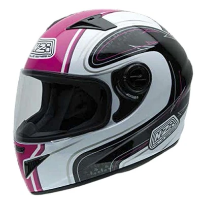 Image of NZI Must II Multi Helmet, White/Pink/White/Black and Pink, Large