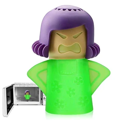 Image of Angry Mama Microwave Cleaner, Oven Steam Mom Steamer Cleaning Crud Stain Easily in Minutes, Cleans and Disinfects with Vinegar Water for Kitchen