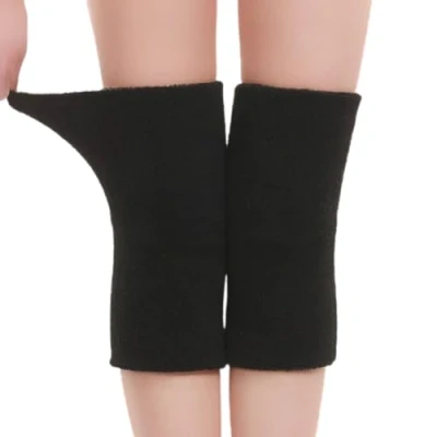 Image of Thick Terry Knee Warmer Stretchy Knit Arthritic Sleeve Cosy Night Sleep Wrap Pad Brace Support Band Pain Relief Warming Knees Braces Best for Cold Problems, Elders Gift