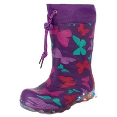 Image of Beck Girl&#039;s Butterfly Ankle Boots, Purple, 4.5 UK Child