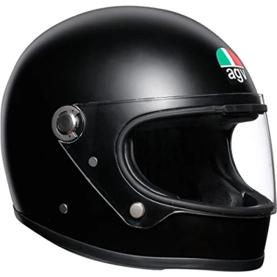 Image of AGV X3000 ECE 22 05 Solid Motorbike Full Face Helmet Legends, Vintage Retro Style, Matt Black, ML