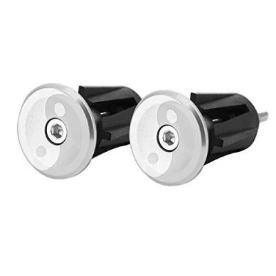 Image of VGEBY1 Bike Handlebar Plugs, Aluminum Alloy Grip End Plug Handle Bar Cap Stopper(Titanium)