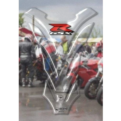 Image of labelbike 3D GEL TANK PROTECTION STICKER for motorcycles compatible with Suzuki GSX R transparent graphics
