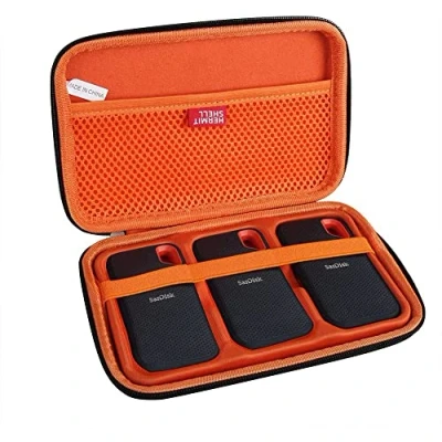 Image of Hermitshell Hard Travel Case for SanDisk 500GB / 250GB 1TB 2TB Extreme Portable SSD (Case 3 Drives)