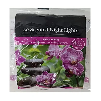 Image of PHG Fresh Scented Tealight Candle with 8 Hour Burn Time Long Lasting Set Fancy Candles for Home Decoration Premium Quality (Velvet Orchid)