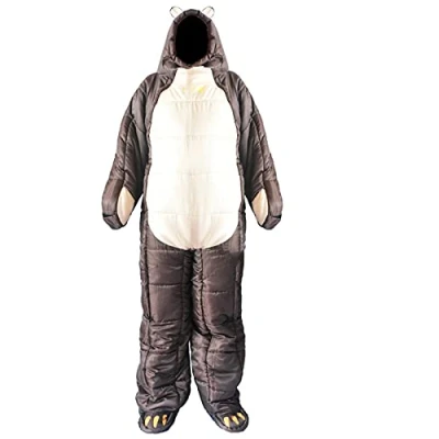Image of winter Wearable sleeping bags for adults with Arm Legs Alien Shaped Full Body onesies bag Thick liner Suit Comfortable Pouch Travel Lightweight Camping, M