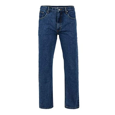 Image of KAM Extra Tall Classic FIT Western Style Denim in Stone WASH Blue(150) Waist 32 50, L38