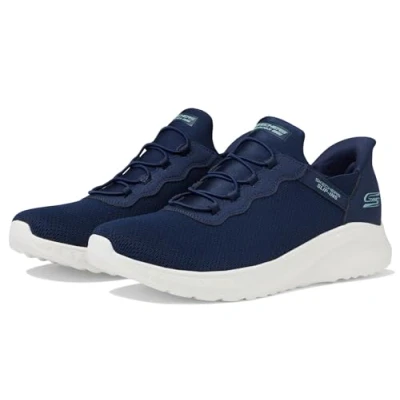Image of Skechers Womens Slip Ins Bobs Sport Squad Chaos Trainers Navy/White 8