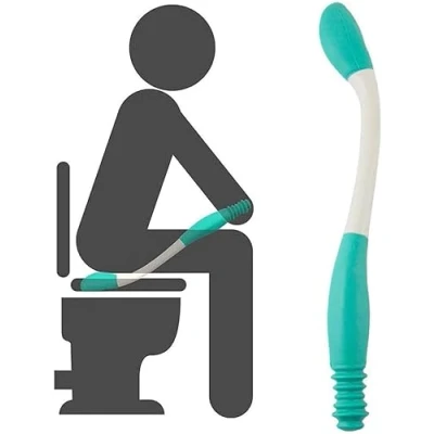 Image of Toilet Aids Tools,Long Reach Comfort Wipe,Extends Your Over 15&quot; Grips Paper or Pre Moistened Wipes, Self Assist for Elderly Pregnant Women