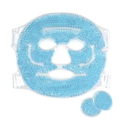 Image of Cooling Face mask &amp; Eye Pads Cool Gel Pack Hot/Cold Therapy Sinusitis Treatment Soothing Ice Relaxation Decongestant Migraine Inflammation Puffy Eyes Headache Hangover Dry