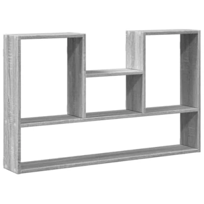 Image of vidaXL Wall Shelf Floating Storage Grey Sonoma Engineered Wood 99x15x60 cm Home/Office Decor &amp; Organization