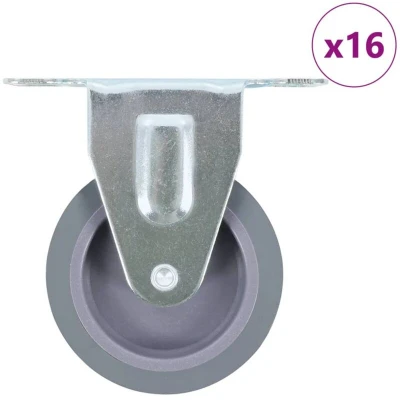 Image of vidaXL 16 pcs Fixed Casters 75 mm
