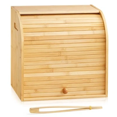 Image of 2 Layer Bread Bin Double Decker Storage Box Compact (Flat Pack)