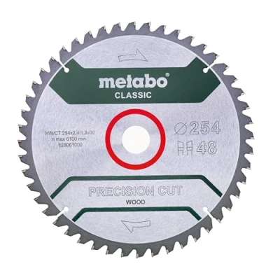 Image of Metabo 628061000 HW/CT 254X30. 48 WZ 5 Circular Saw Blade, Green