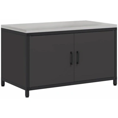 Image of Kitchen Storage Cabinet with Shelf Door Black Steel Vidaxl