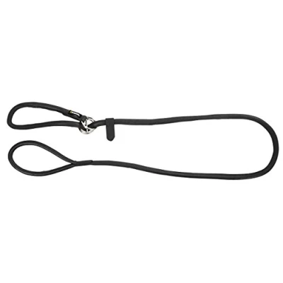 Image of Kerbl Pet Round Leather Slip Leash Roma 170cm, 8mm, black