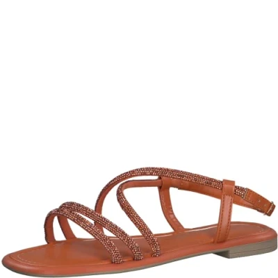 Image of MARCO TOZZI Women&#039; 2 28139 20 Sandal, Orange Comb, 6 UK