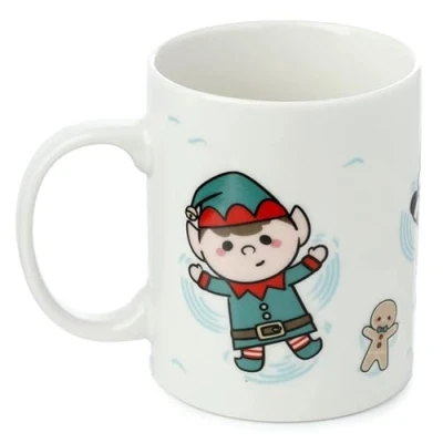 Image of Puckator Festive Friends Christmas Porcelain Tea Coffee Mug Funny Home Accessories Cute Gifts for Girlfriend Large Mugs Men Women Hot Drinks Cups Presents Secret Santa Gift Cup Set