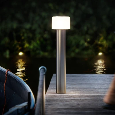 Image of Philips LED pedestal light Otis UE, stainless steel, IP44