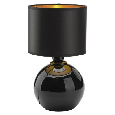 Image of TK Lighting Palla table lamp, Ø 20 cm, black/gold