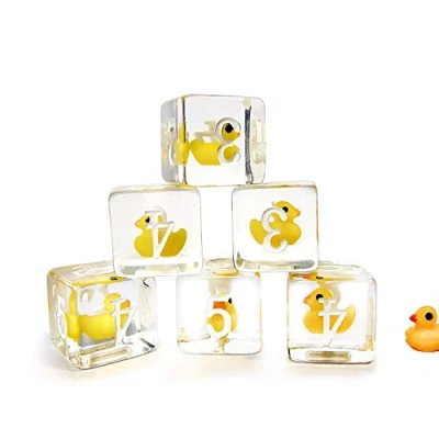Image of Bescon Yellow Duck 6 sides Dice set 6pcs in Brick Box, 16MM Yellew D6