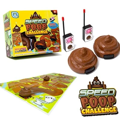 Image of Double Remote Control Poo Challenge Game with Racing Mat