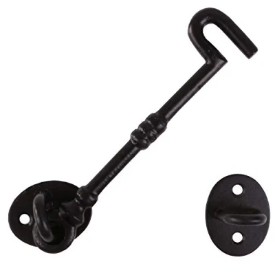 Image of Classic Cast Iron Cabin Hook &amp; Eye 150mm/6&quot; Door/Gate Latch