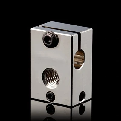 Image of BZ 3D 1PC PT100 V6 Plated Copper Heater Block With Silicone Sock For Hotend,V6 Heatbreak,Heatsink,V6 Nozzles,Sensor Cartridge.(1PC Copper)