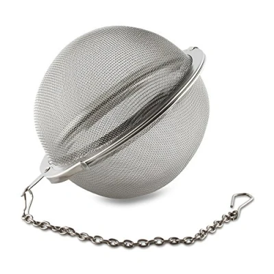Image of Café Ole MB 020/C The Stal Mesh Ball Tea Infuser Strainer Sphere, Stainless Steel, 2 Inch Diameter