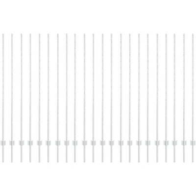 Image of vidaXL Fence Posts 44 pcs U Channel Silver 200 cm Steel