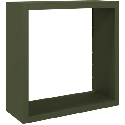 Image of vidaXL Firewood Rack Green 100x40x100 cm Steel