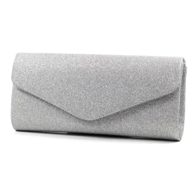 Image of Ladies Kalina Silver Clutch Bag