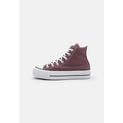 Image of Converse Chuck Taylor ALL STAR LIFT Platform Hightop trainers, Women&#039;s, Size: 3.5, Trail mixed/natural ivory/black Textile