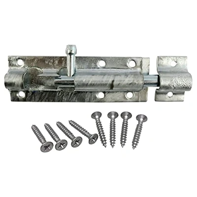 Image of TIMCO Straight Tower Bolt Comes with Fixings Great for securing Flush Fitting Gates and shed Doors in a Closed Position, Adding Increased Security.
