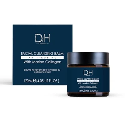Image of Dr H Marine Collagen Cleansing Balm 120ml Deeply Hydrating Facial Cleanser with Anti Aging Collagen, Removes Makeup &amp; Impurities, Leaves Skin Soft and Radiant, Suitable for All Types