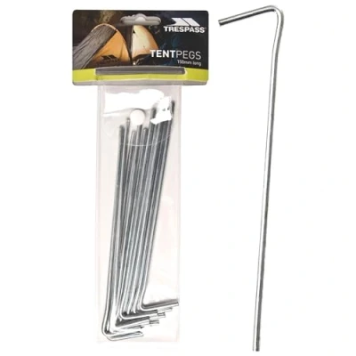 Image of Trespass Axion, Not Applicable, Steel Tent Pegs (10 per pack), Multicolour