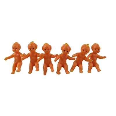 Image of Melody Jane Dolls House 6 Undressed Babies Plastic Baby Toy Nursery Accessory