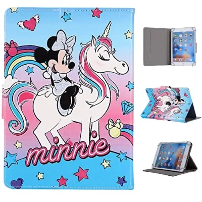 Image of kids Case for Samsung Galaxy Tab E 9.6&quot; inch (SM T560 / T561 T565), Stand up Case/children Protective Tablet cover (Minnie mouse Unicorn Dream)