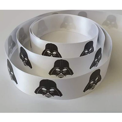 Image of Darth Vader Ribbon 25mm Wide Satin Available in Various Lengths (3 Metres)