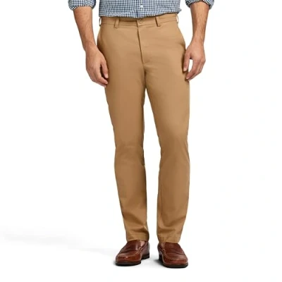 Image of IZOD Men&#039;s American Chino Flat Front Straight Fit Pant, English Khaki, 42W x 30L