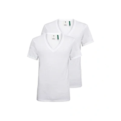 Image of G Star BASE Heather 2PACK Basic Tshirt, Men&#039;s, Size: XS, White solid