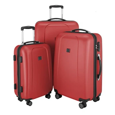 Image of HAUPTSTADTKOFFER Wedding Set of 3 Hard Side Luggages Trolley Hardside Shell Suitcase Expandable, TSA, (55 cm, 65 cm &amp; 75 cm), Red
