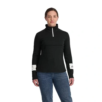 Image of Spyder Women&#039;s Speed Fleece Half Zip Jacket, Black, XL