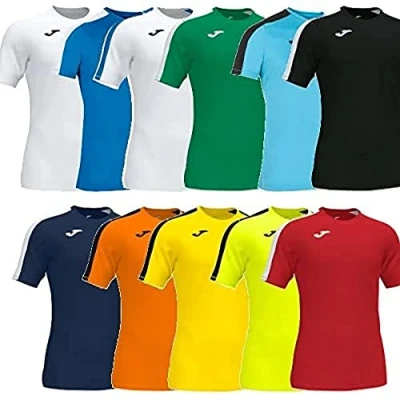 Image of Joma Academy Men&#039;s Short Sleeve Game T Shirt Navy, White