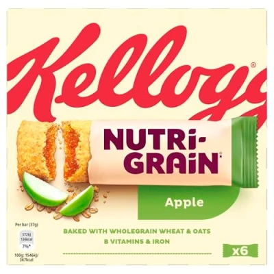 Image of Kellogg&#039;s Nutri Grain Fruity Breakfast Bars Apple 6x37g