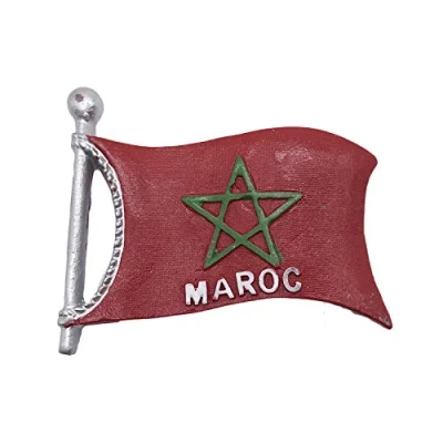 Image of 3D Morocco Flag Refrigerator Fridge Magnet Tourist Souvenirs Handmade Resin Craft Magnetic Stickers Home Kitchen Decoration Travel Gift