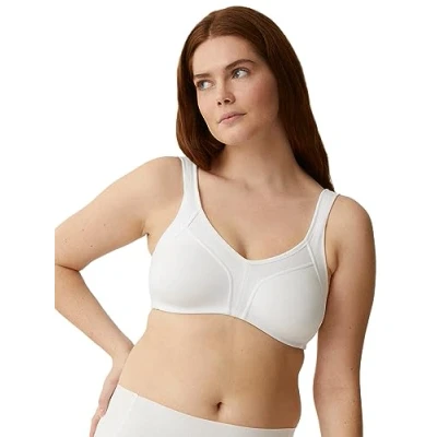 Image of Naturana Minimizer &amp; Side Smoother Bra Seamless Without Underwire for Optimal Support Comfortable Women&#039;s Soft All Day Comfort 44 White D